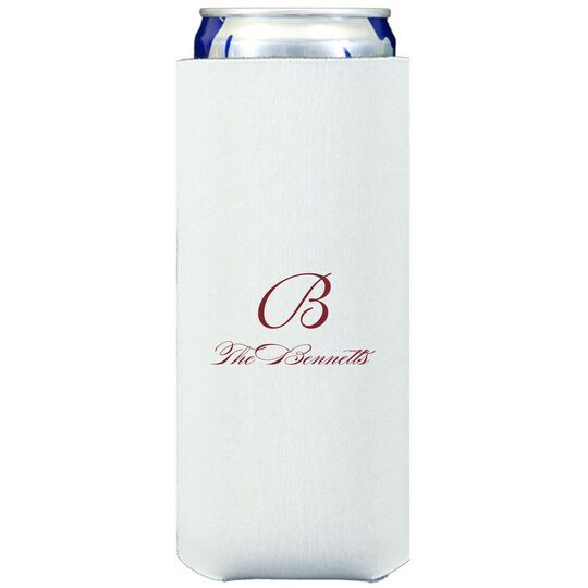 Pick Your Initial Monogram with Text Collapsible Slim Huggers